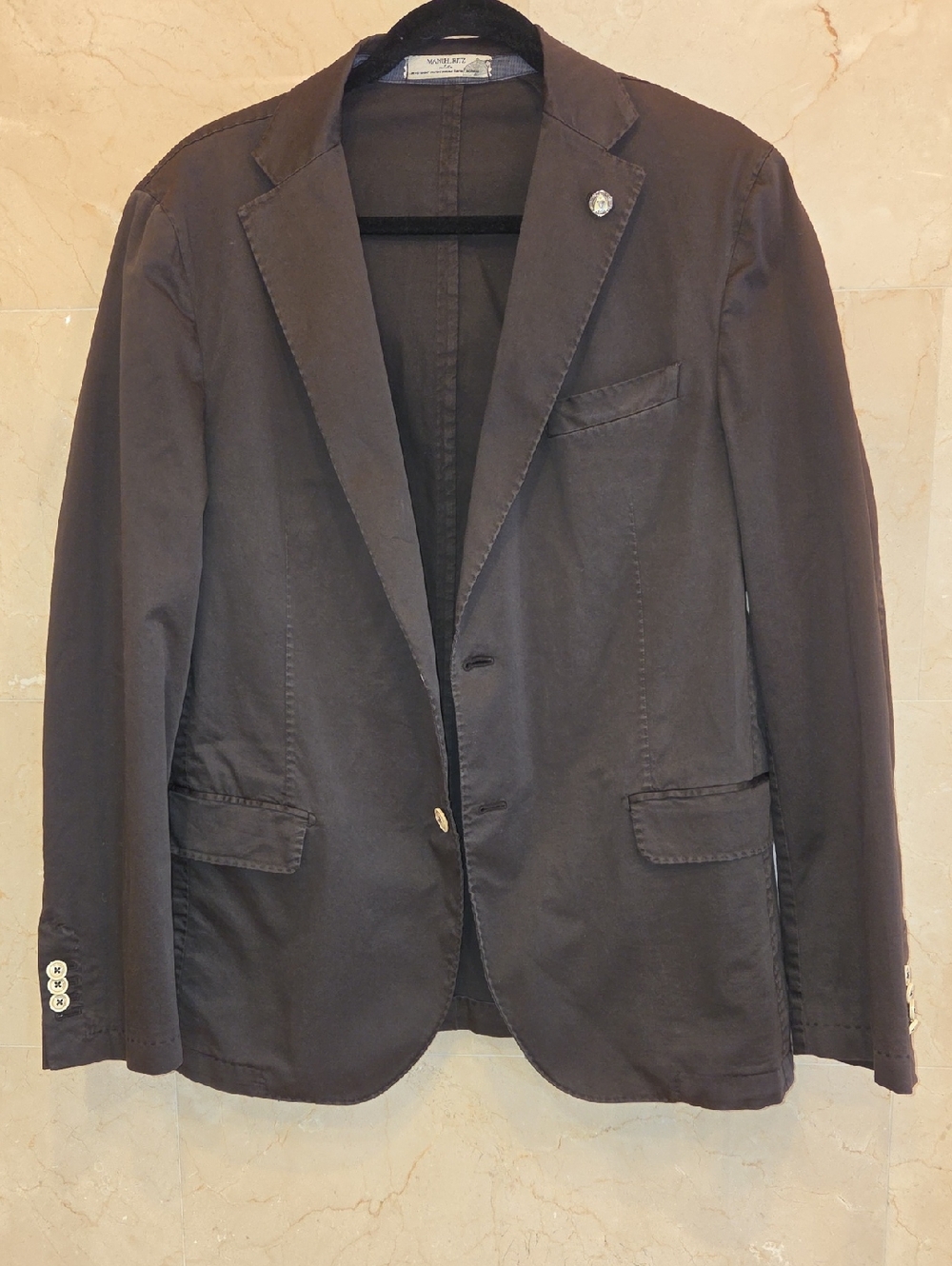 MEN'S MANUEL RITZ BROWN COAT JACKET OVERCOAT MADE IN ITALY SZ 44 $400